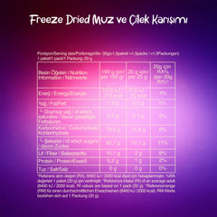 Freeze Dried Muz ve Çilek Mix